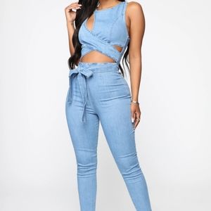 Denim jumpsuit